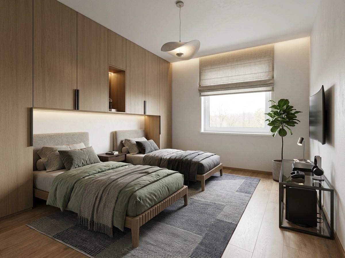Contemporary Bedroom design — interior photo by GenRoom AI