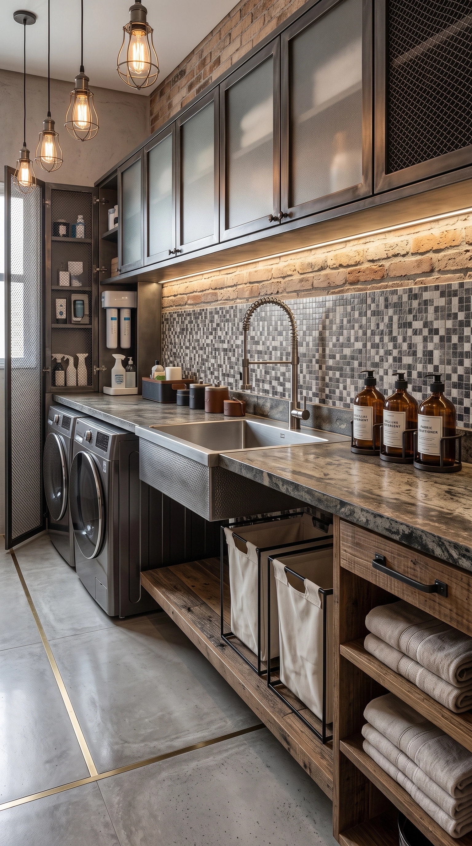 Design de interiores em estilo Loft / Industrial — laundry por GenRoom AI