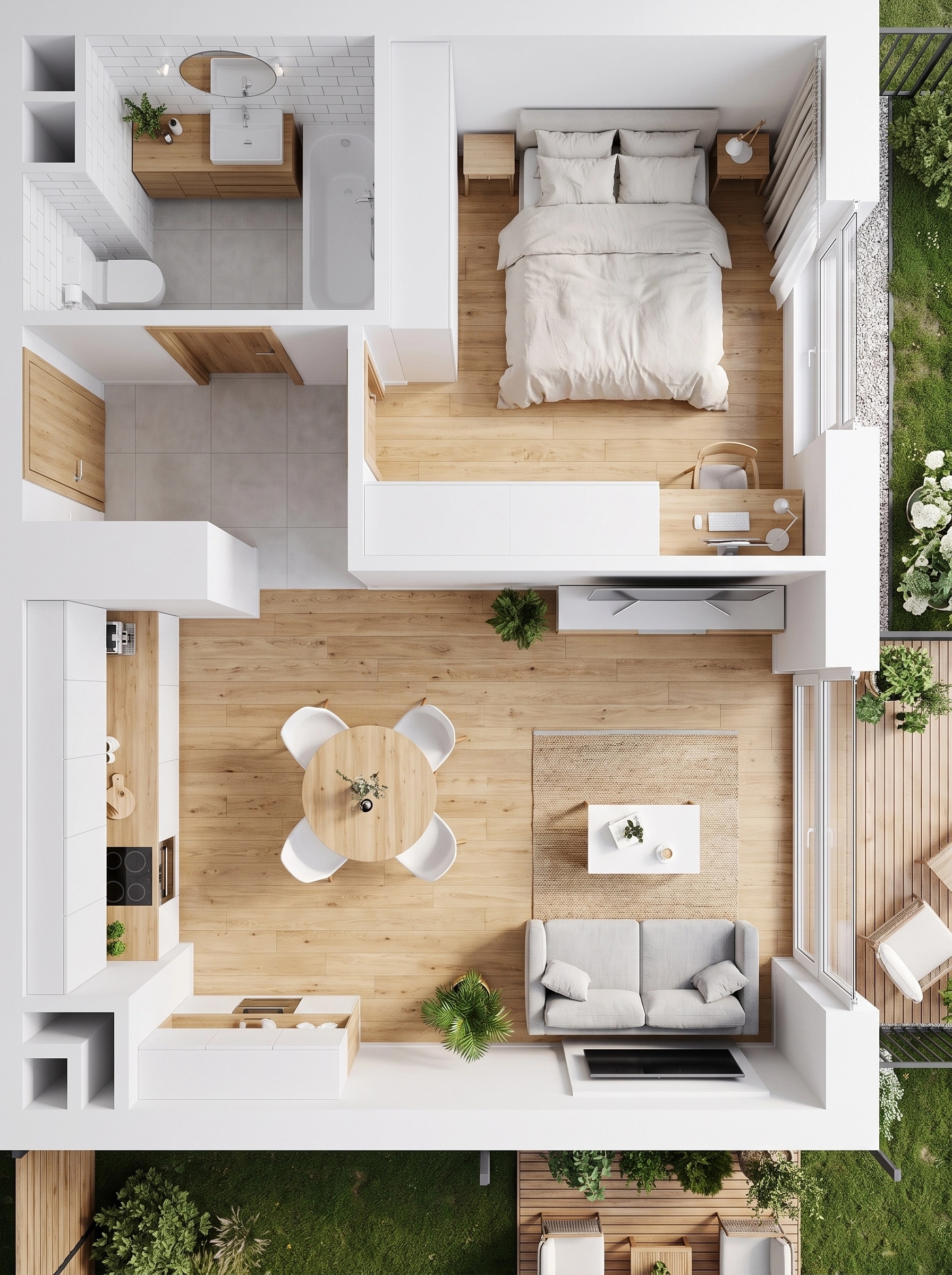Scandinavian Living Room design — interior photo by GenRoom AI