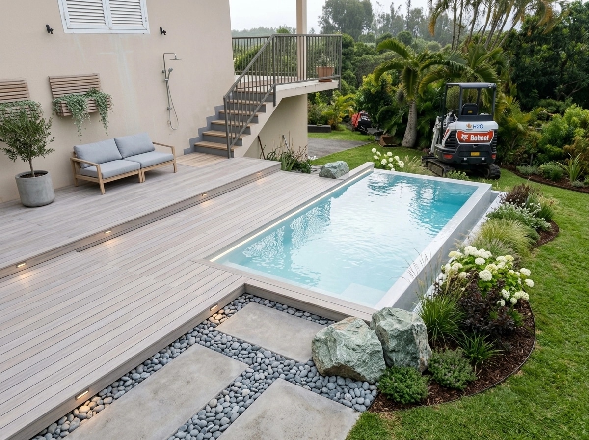 Landscape design in Scandinavian Garden style — Yard by GenRoom AI