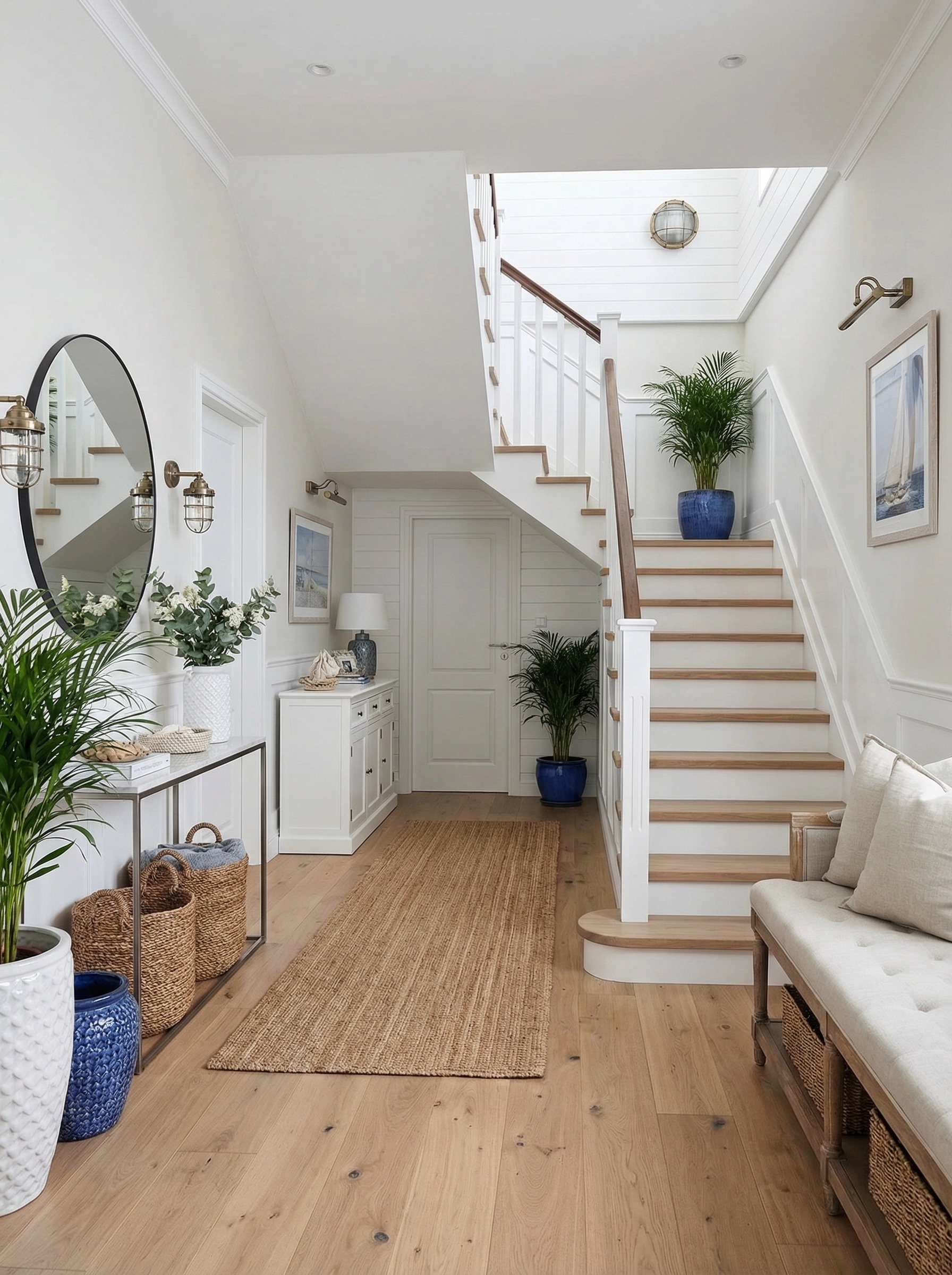 Coastal / Hamptons Hallway design — interior photo by GenRoom AI