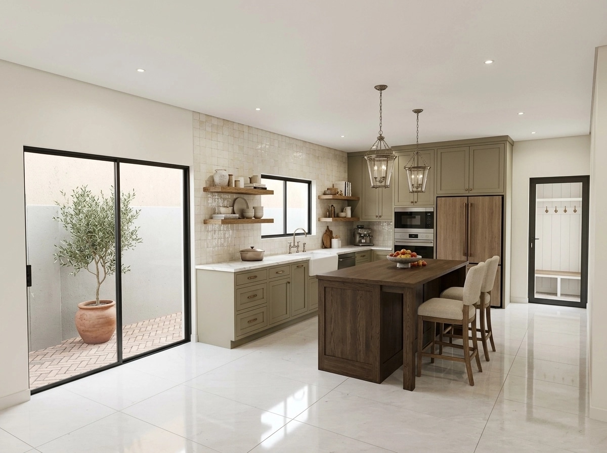 Kitchen interior in Modern Farmhouse style — photo by GenRoom AI