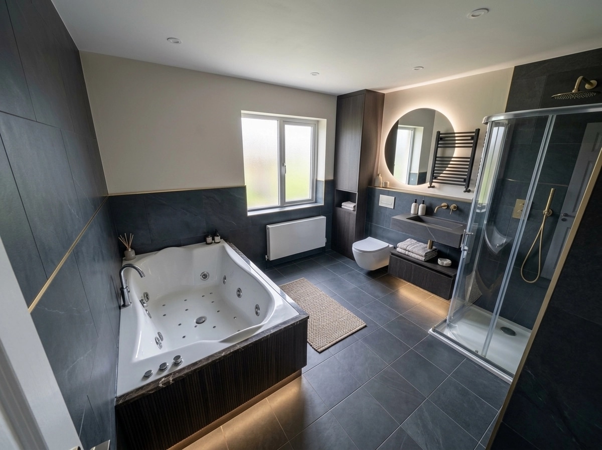 Bathroom interior in Contemporary style — photo by GenRoom AI