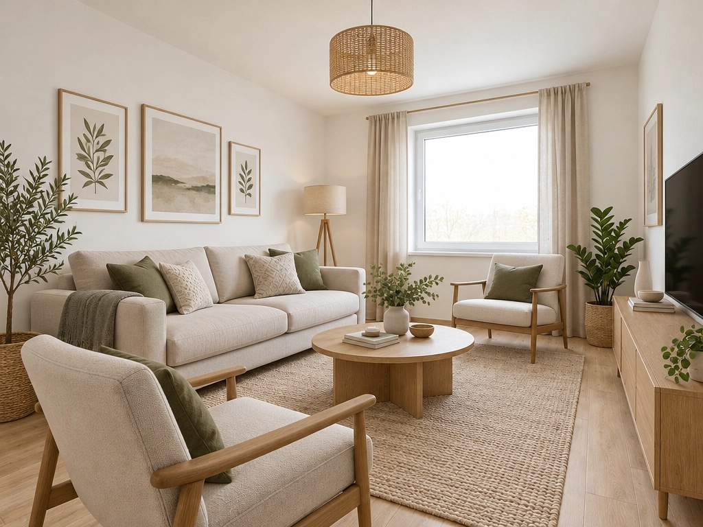 Interior design in Scandinavian style — Living Room by GenRoom AI