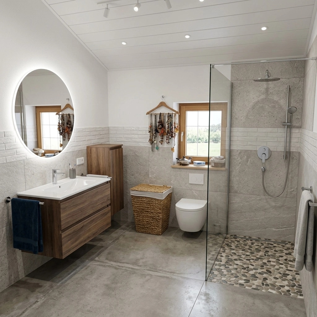 Bathroom interior in no_style style — photo by GenRoom AI