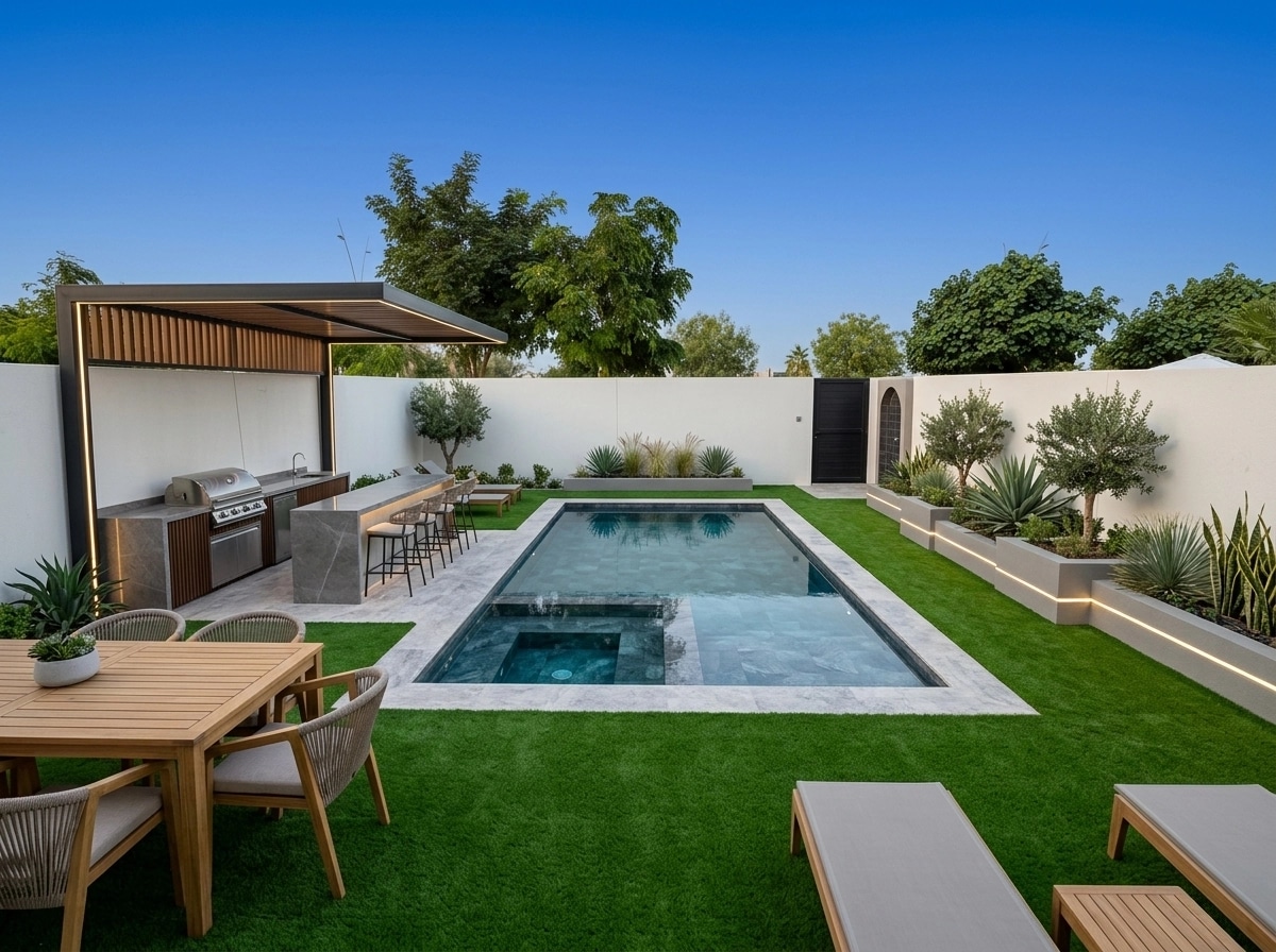 Landscape design in Contemporary Yard style — Yard by GenRoom AI