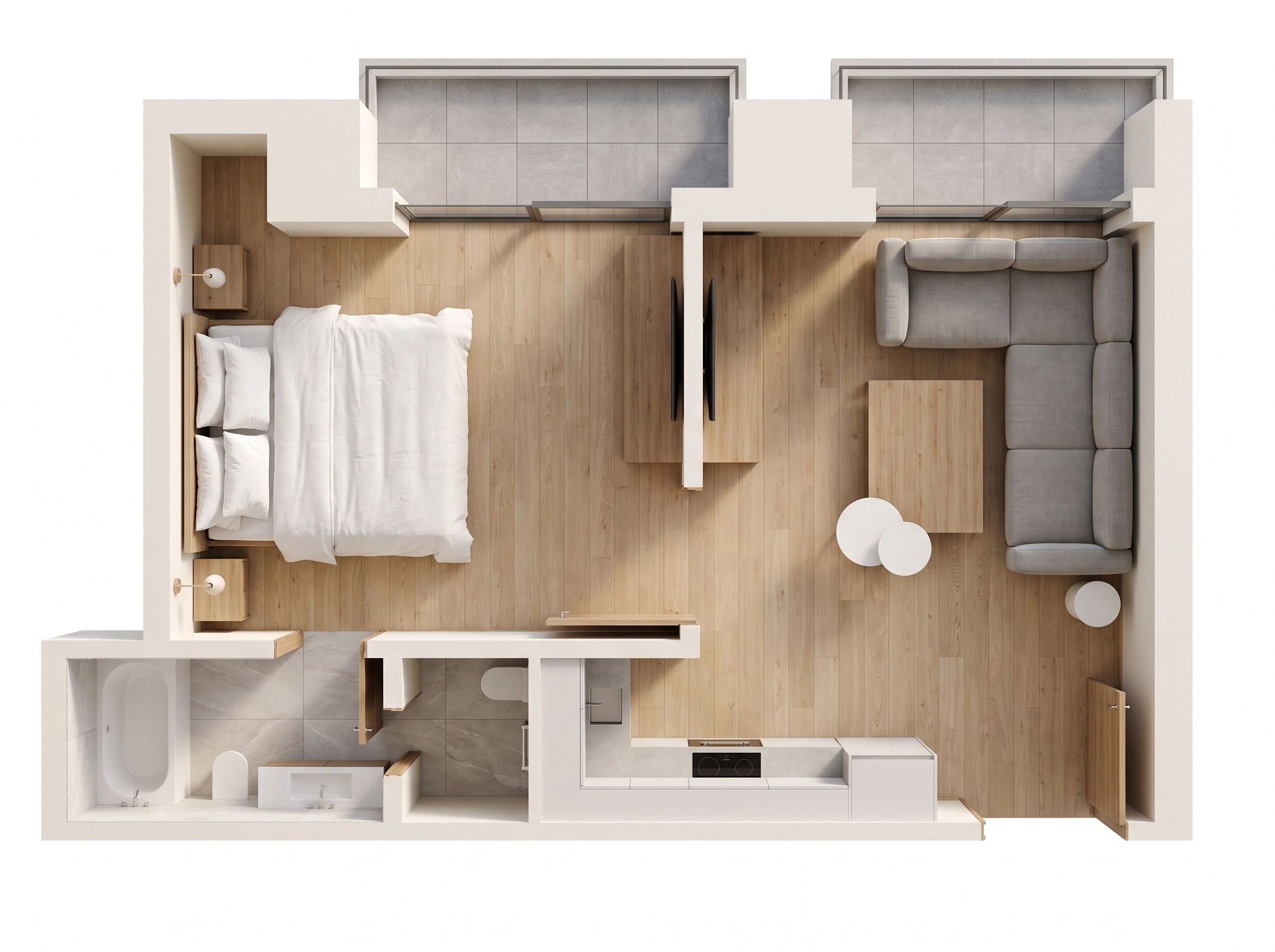 Minimalism Living Room design — interior photo by GenRoom AI