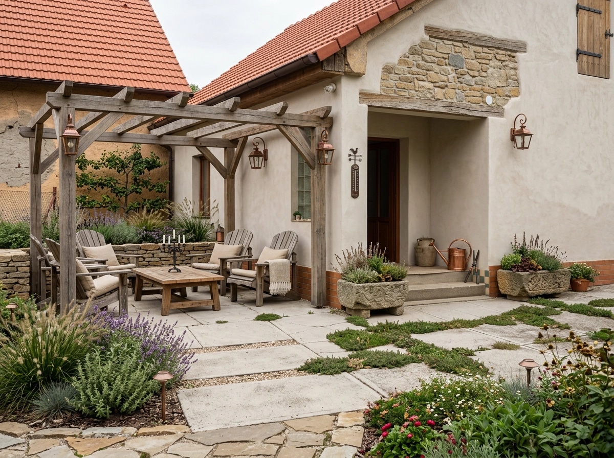 Country Rustic Garden Yard design — yard photo by GenRoom AI