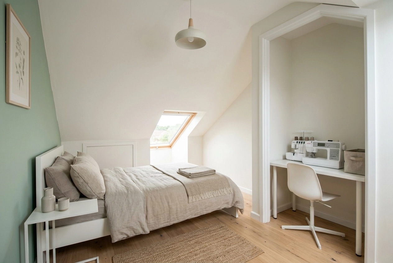 Interior design in Scandinavian style — Bedroom by GenRoom AI