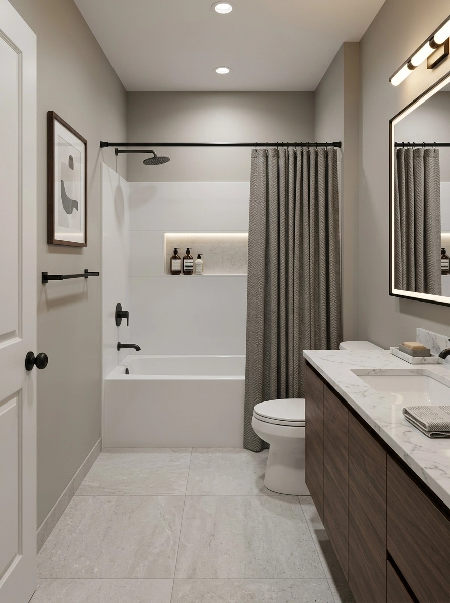 Bathroom interior in Contemporary style — photo by GenRoom AI