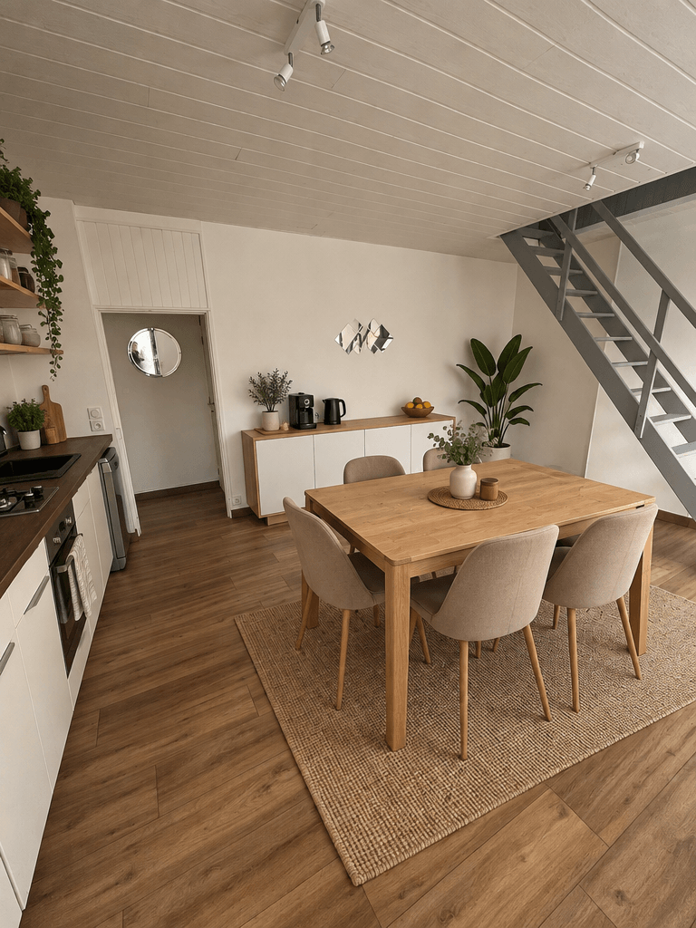 Kitchen interior in Minimalism style — photo by GenRoom AI