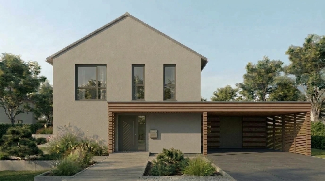 Facade design in German Modernist Facade style — Facade by GenRoom AI