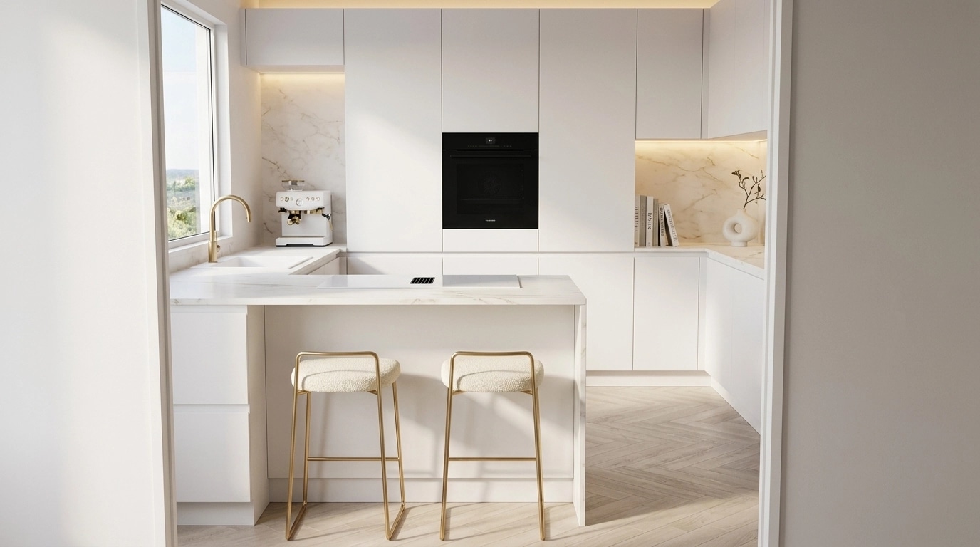 Minimalism Kitchen design — interior photo by GenRoom AI