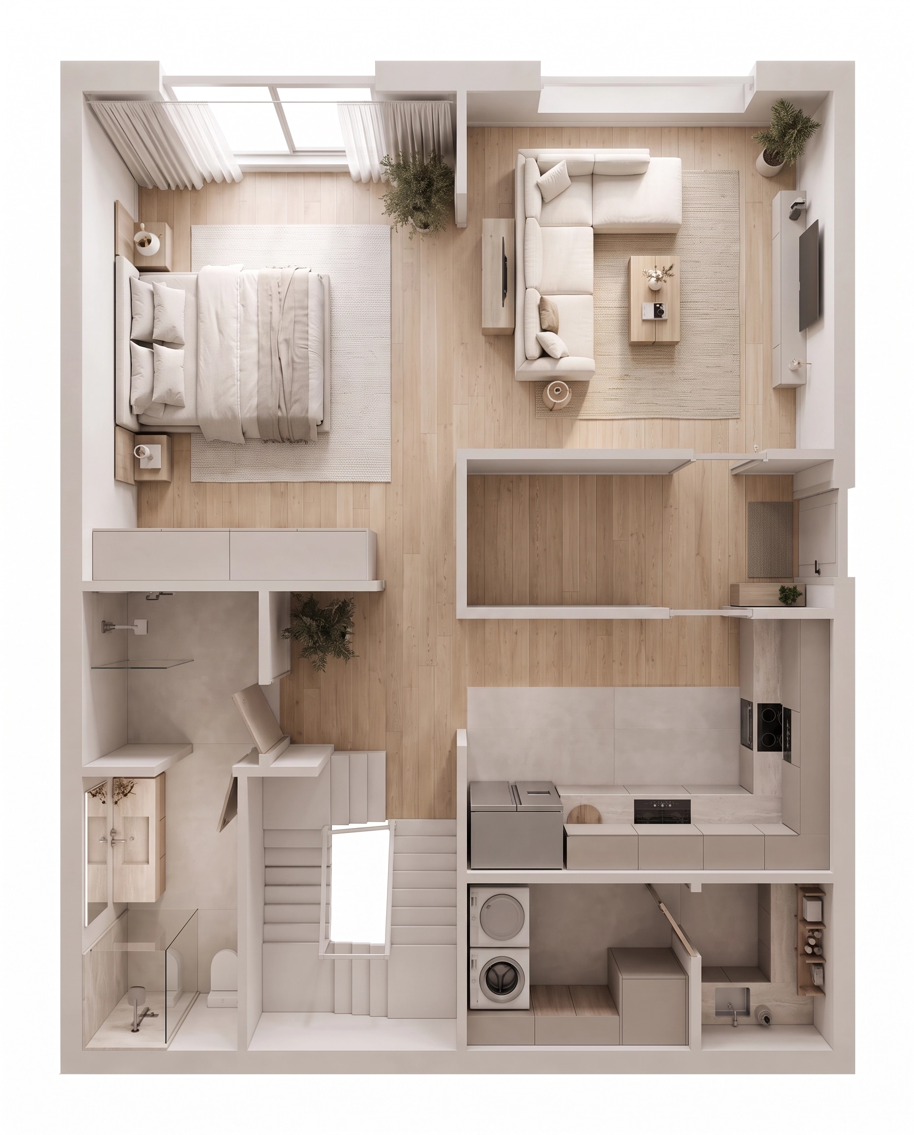 Interior design in Minimalism style — Living Room by GenRoom AI