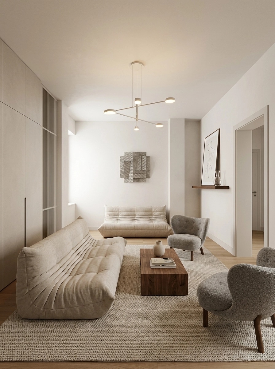 Minimalism Living Room design — interior photo by GenRoom AI