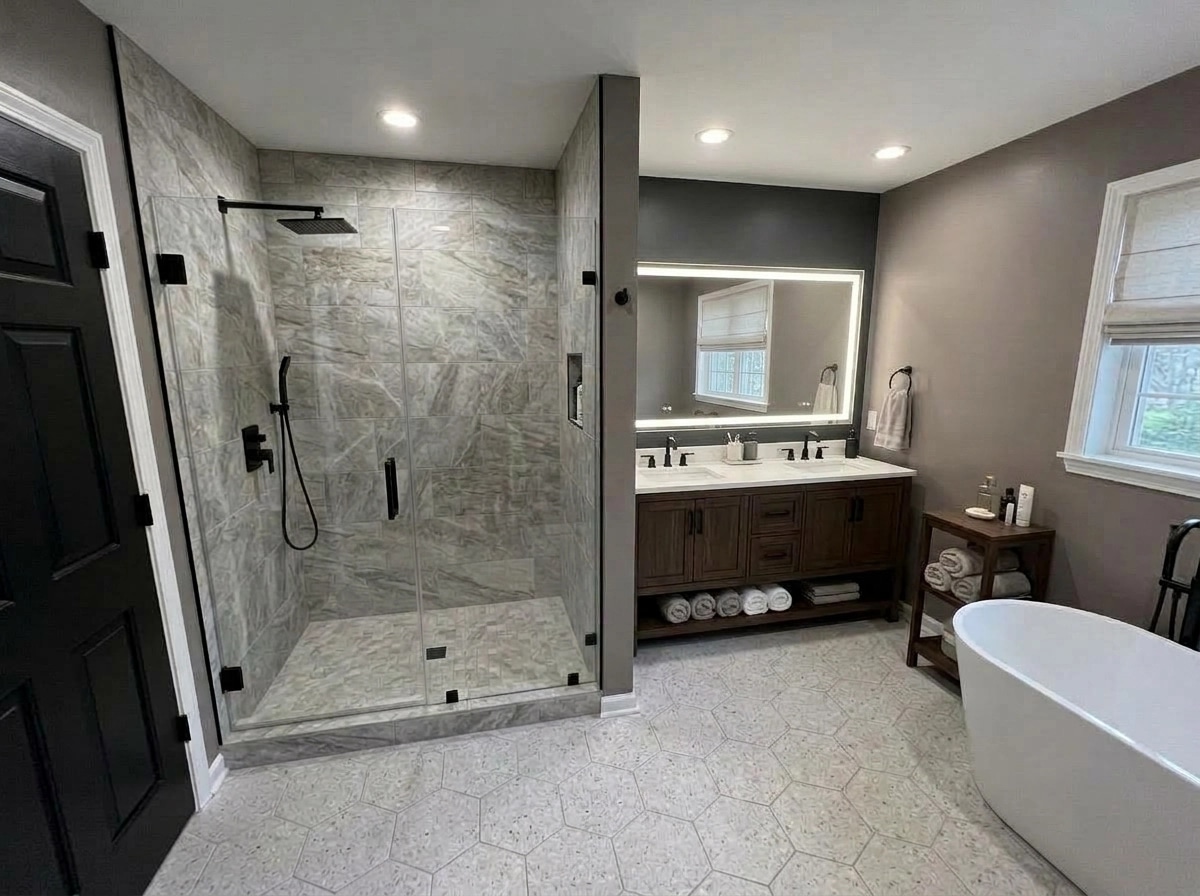 Bathroom interior in no_style style — photo by GenRoom AI
