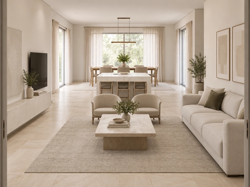 Interior design in Minimalism style — Living Room by GenRoom AI