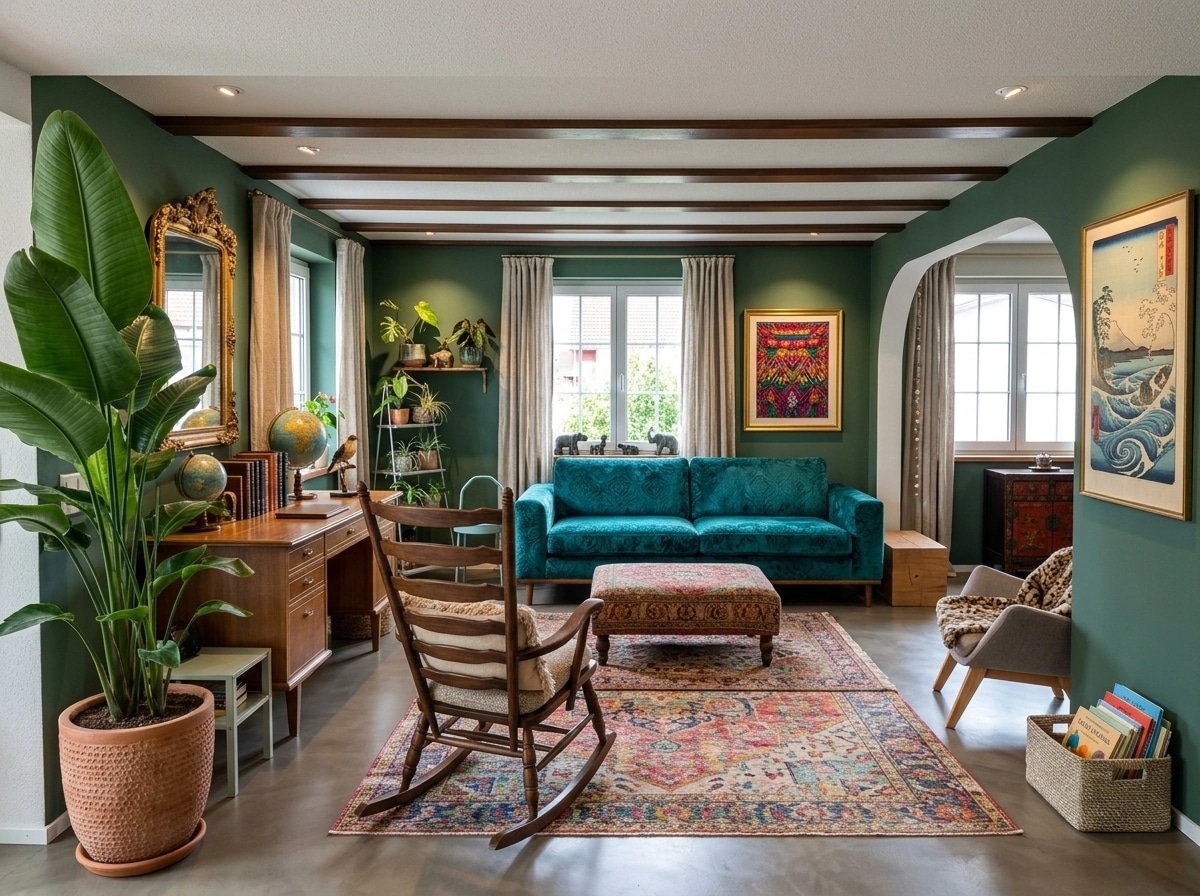 Interior design in Eclectic style — Living Room by GenRoom AI