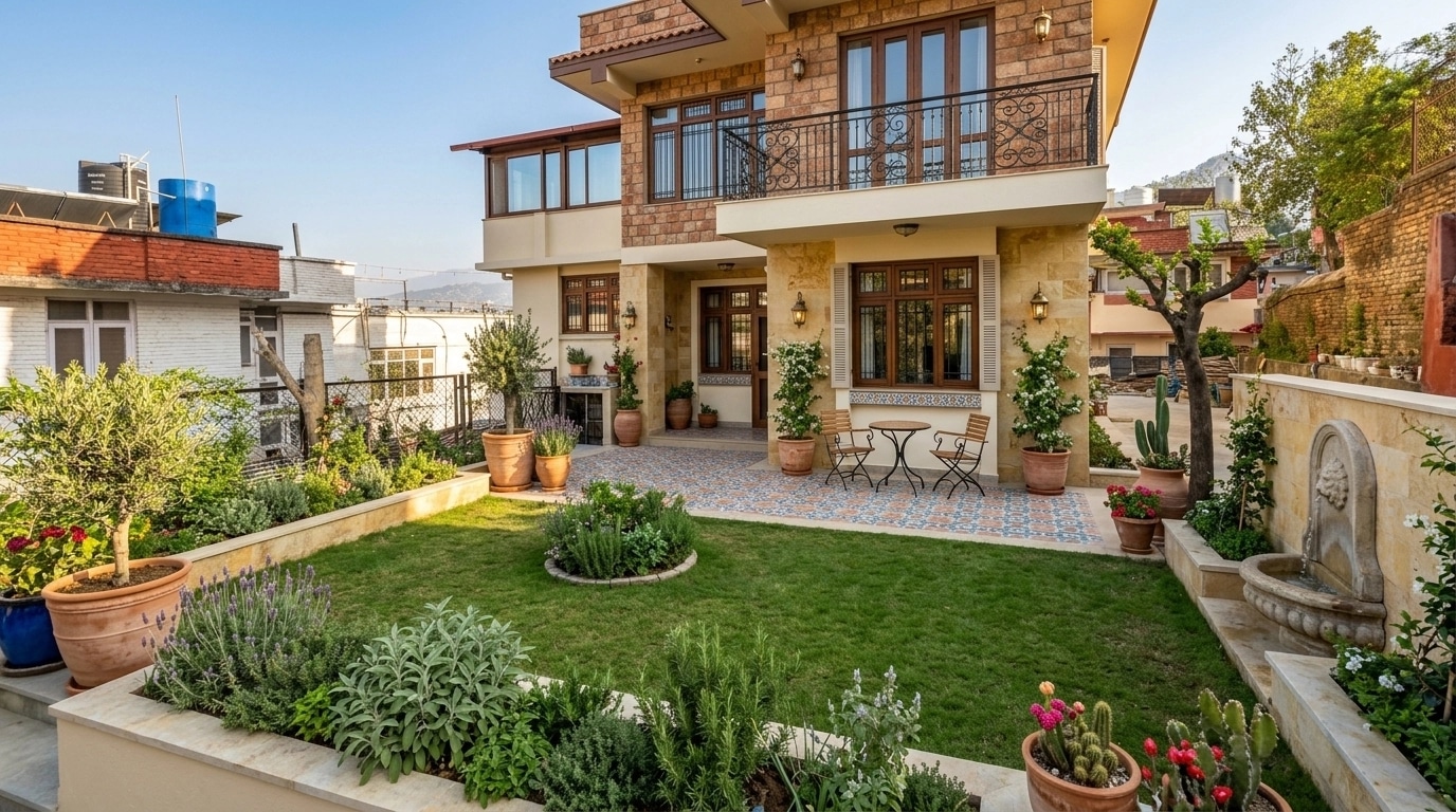 Facade design in Mediterranean Facade style — Facade by GenRoom AI