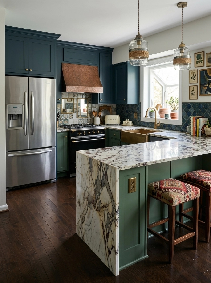 Kitchen interior in Eclectic style — photo by GenRoom AI