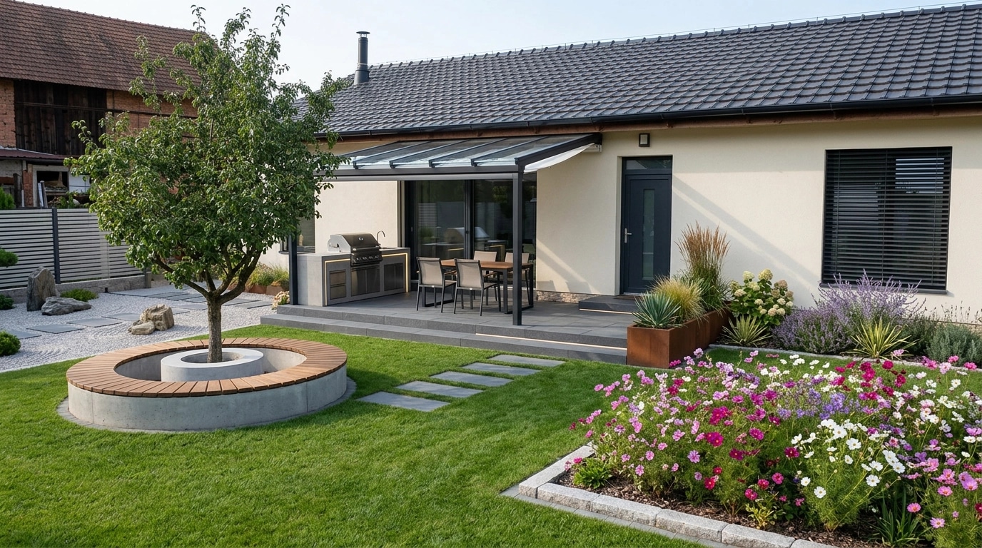 Landscape design in Contemporary Yard style — Yard by GenRoom AI