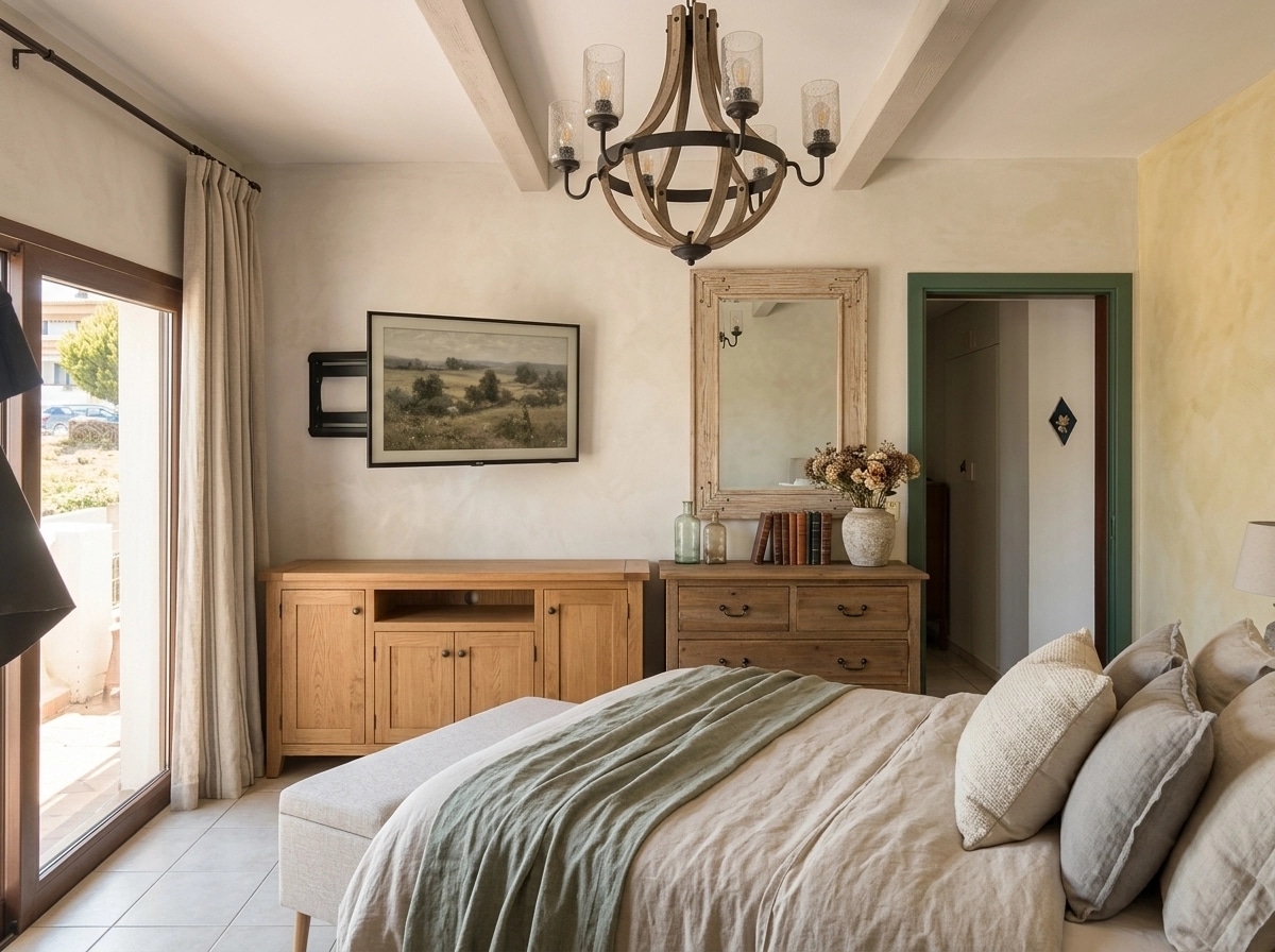 Modern Farmhouse Bedroom design — interior photo by GenRoom AI