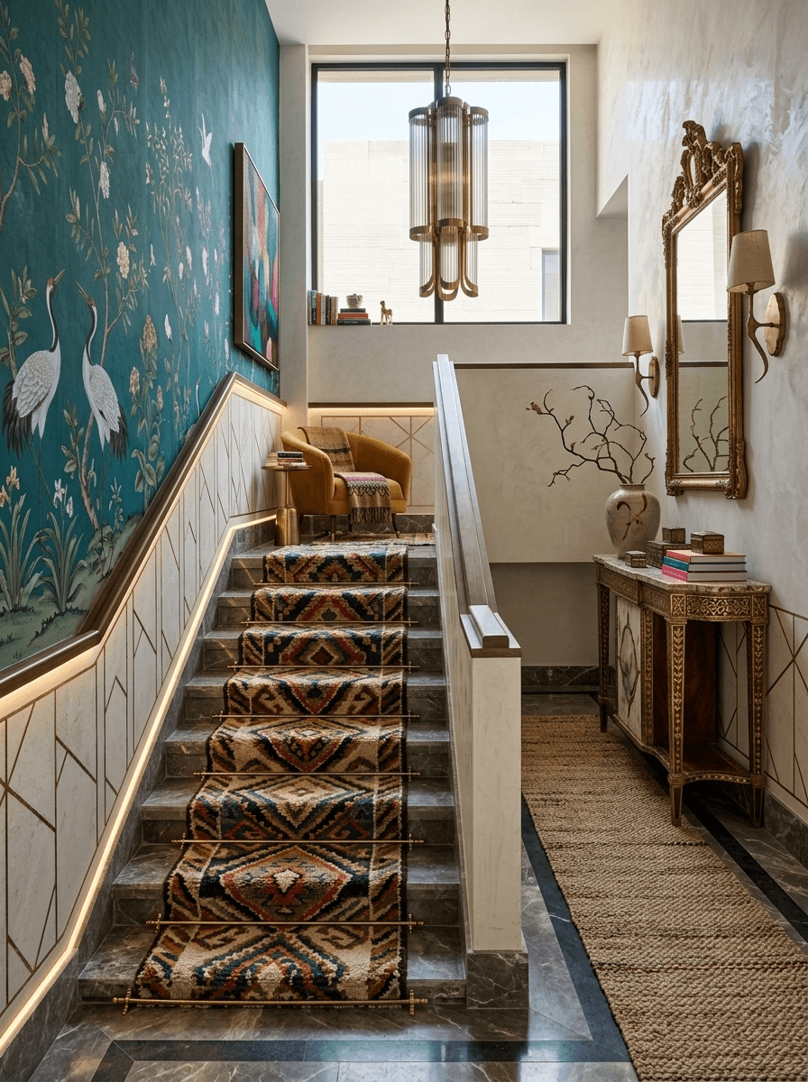 Hallway interior in Eclectic style — photo by GenRoom AI
