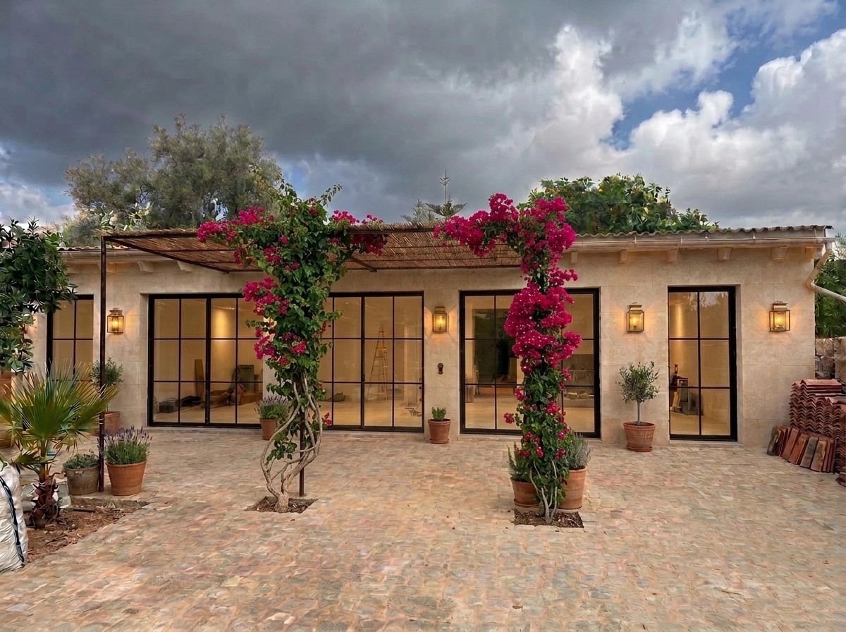 Facade design in Mediterranean Facade style — photo by GenRoom AI