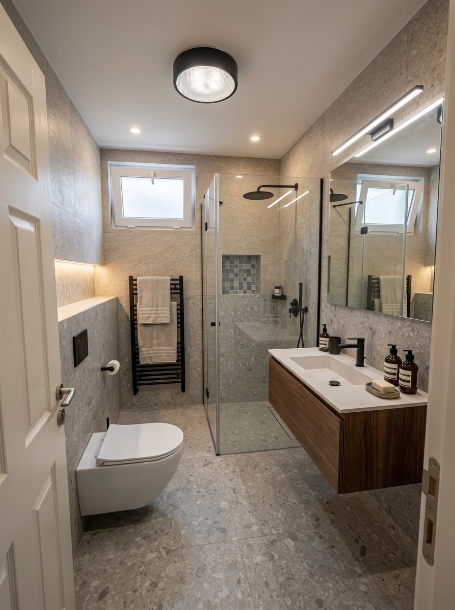 Bathroom interior in Contemporary style — photo by GenRoom AI