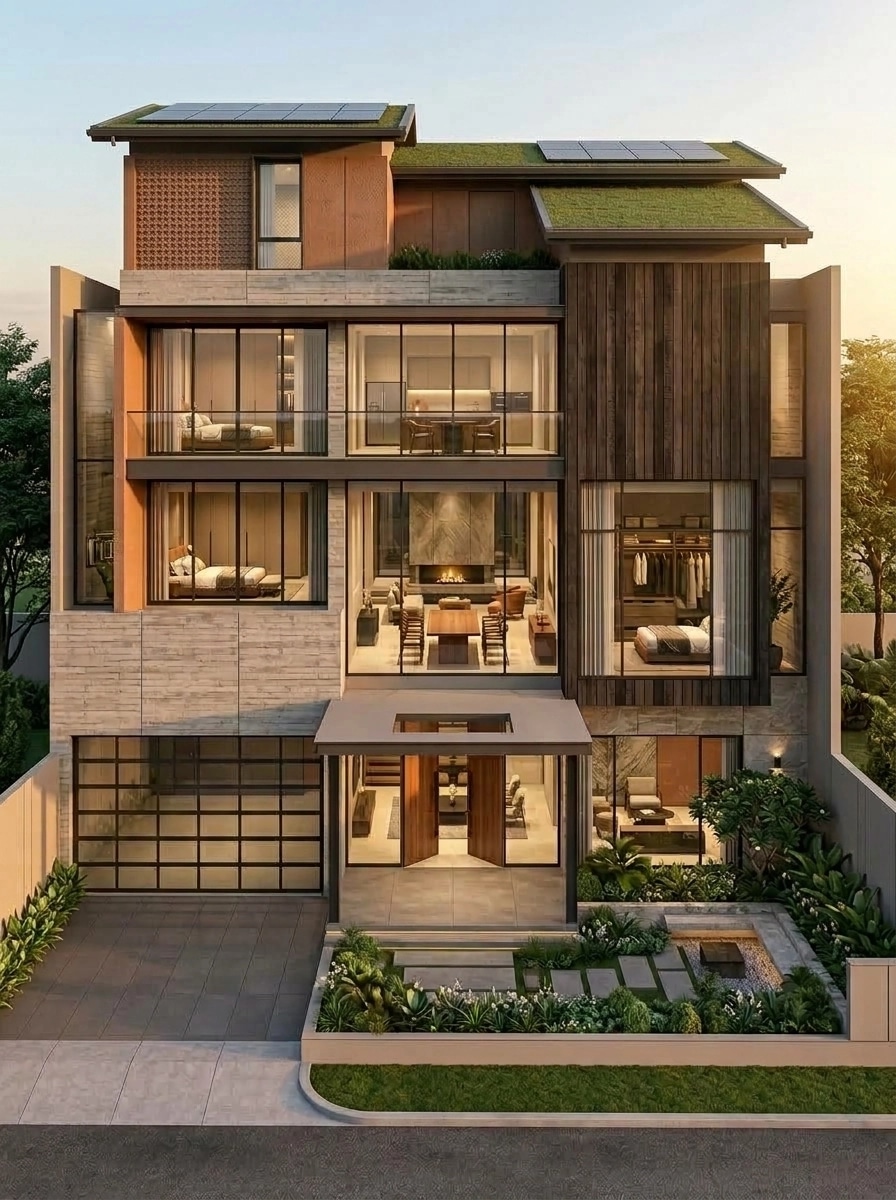 Contemporary Facade Facade design — facade photo by GenRoom AI