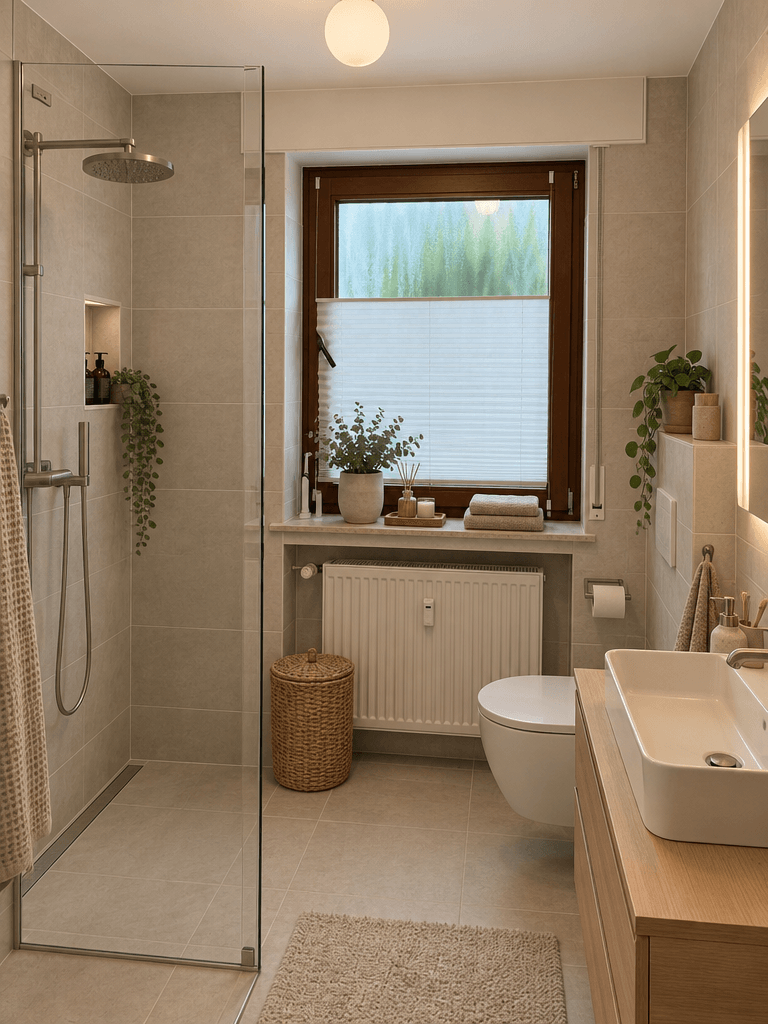 Scandinavian Bathroom design — interior photo by GenRoom AI