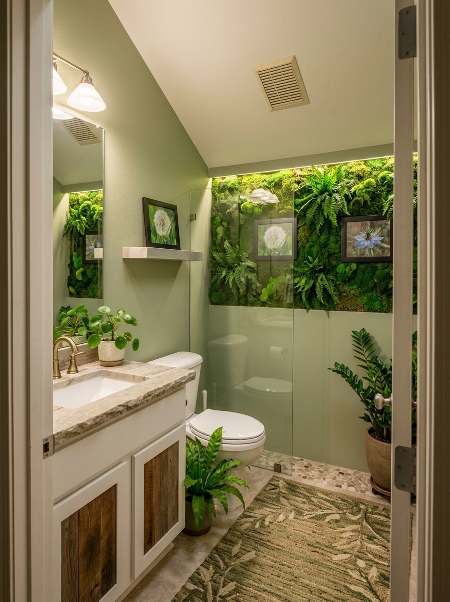 Biophilic Bathroom design — interior photo by GenRoom AI