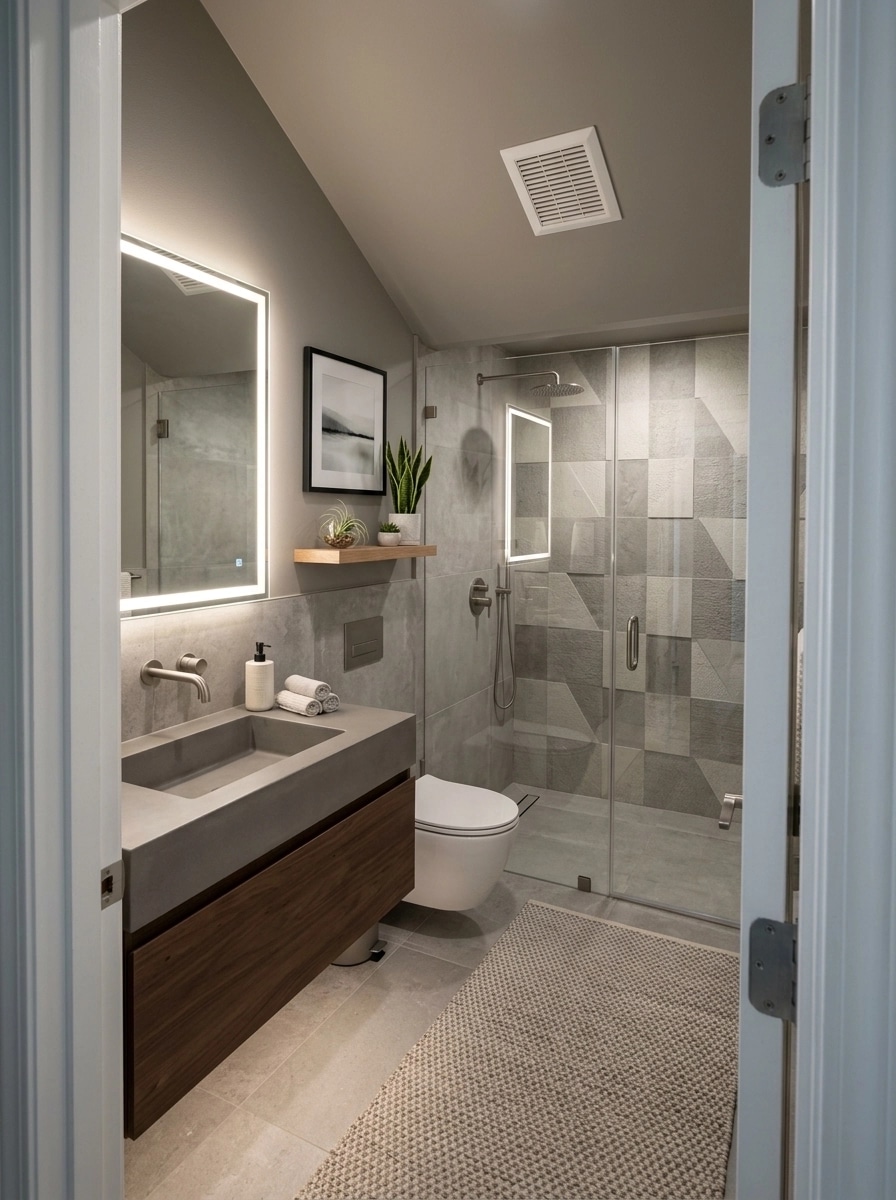 Interior design in Contemporary style — Bathroom by GenRoom AI