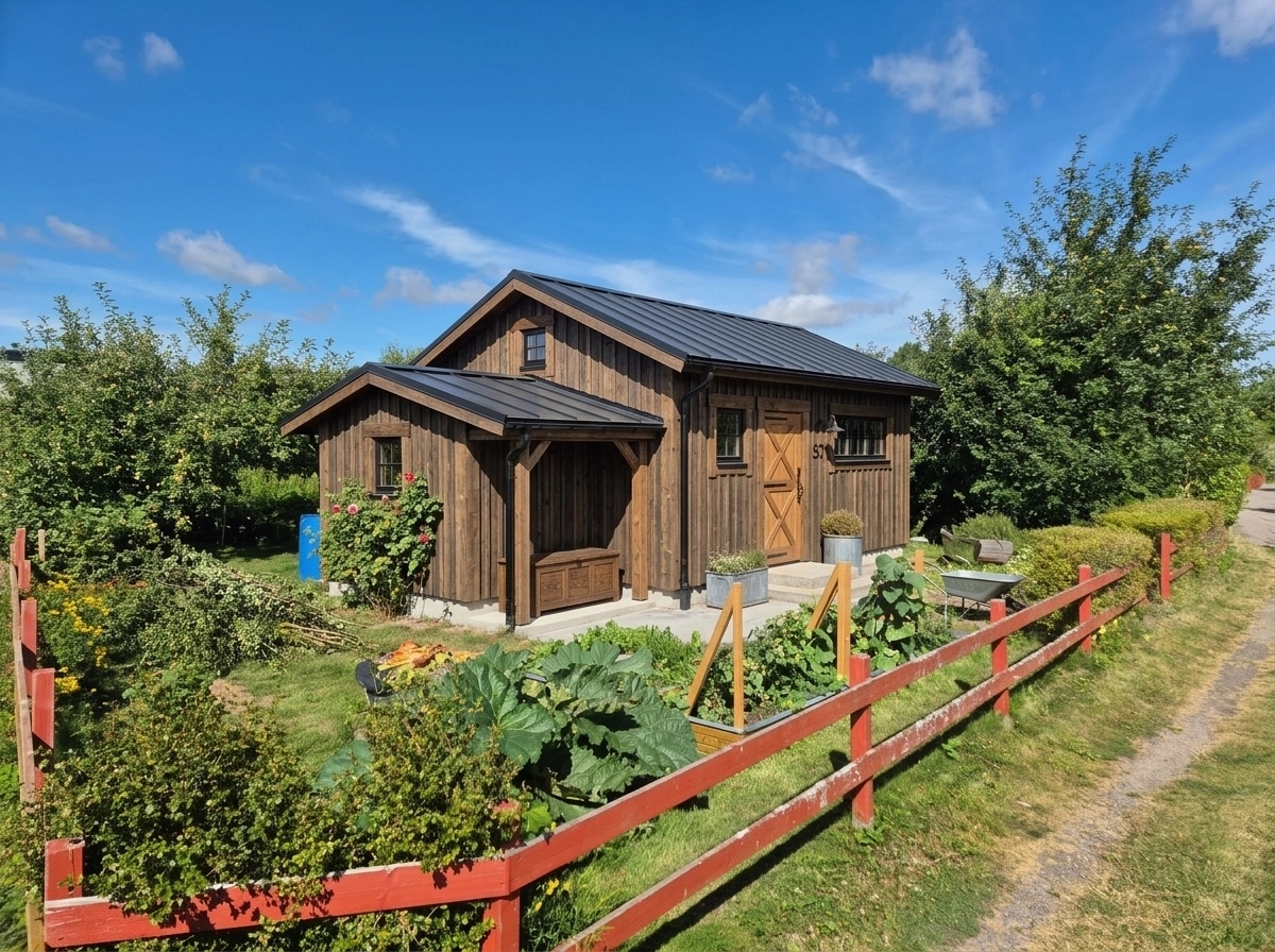 Facade design in Barnhouse Facade style — photo by GenRoom AI