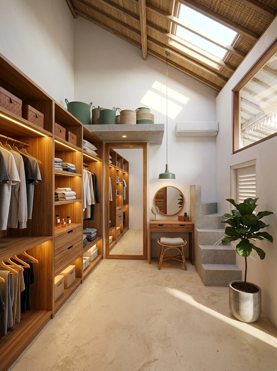 Interior design in Scandinavian style — wardrobe by GenRoom AI