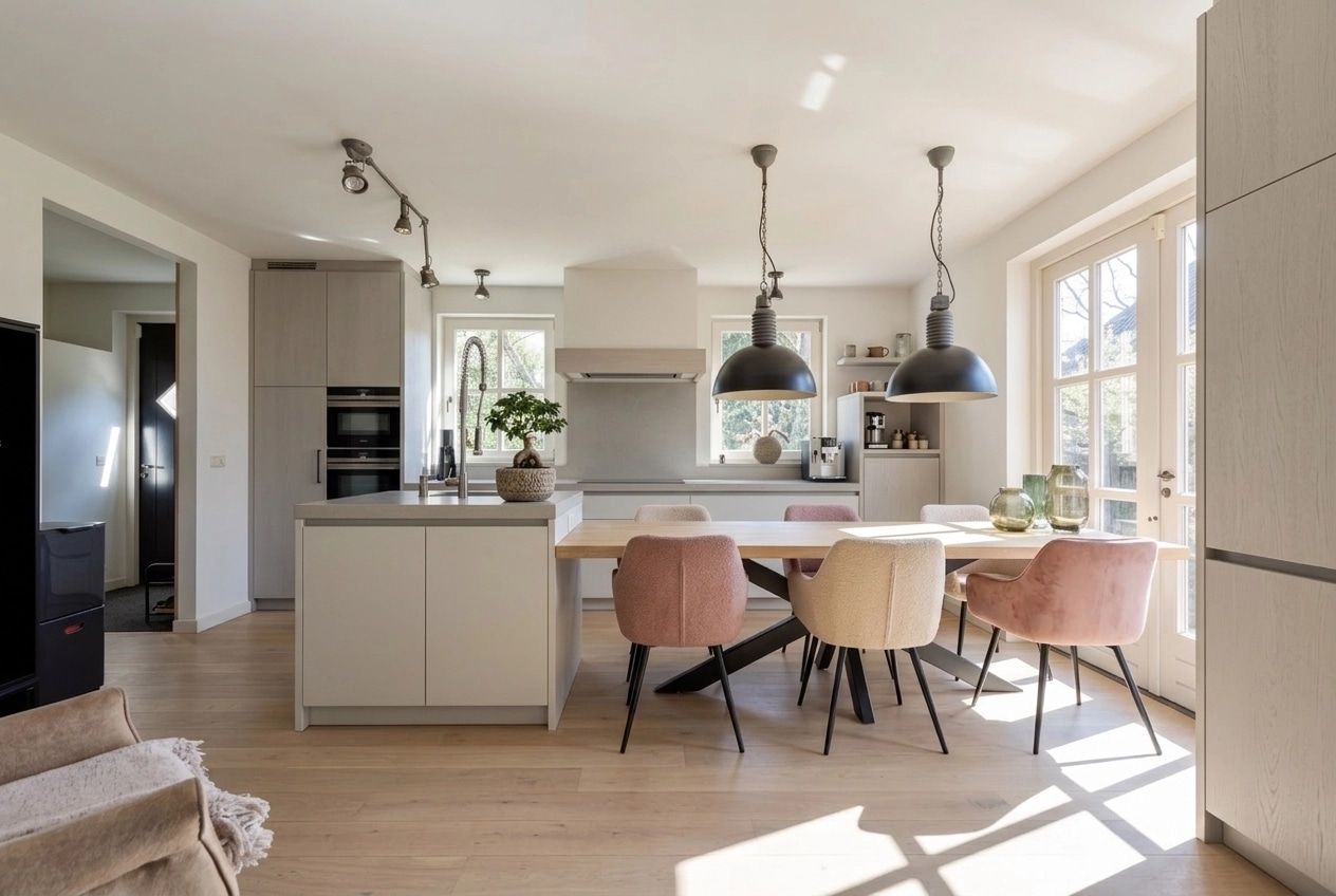 Kitchen interior in Scandinavian style — photo by GenRoom AI