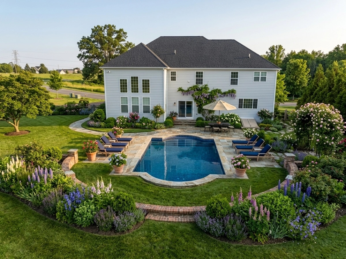 Landscape design in English Cottage Garden style — Yard by GenRoom AI