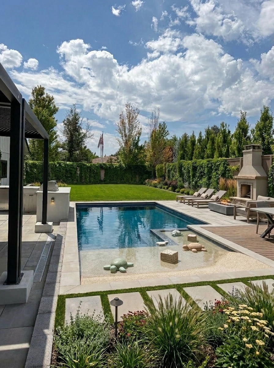 Landscape design in Contemporary Yard style — Yard by GenRoom AI