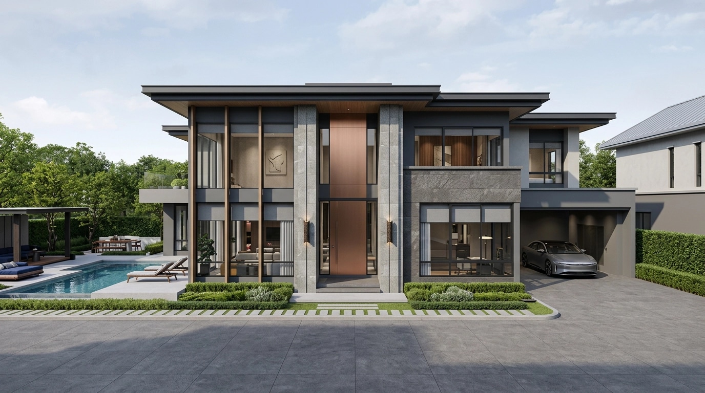 Facade design in Minimalist Facade style — Facade by GenRoom AI