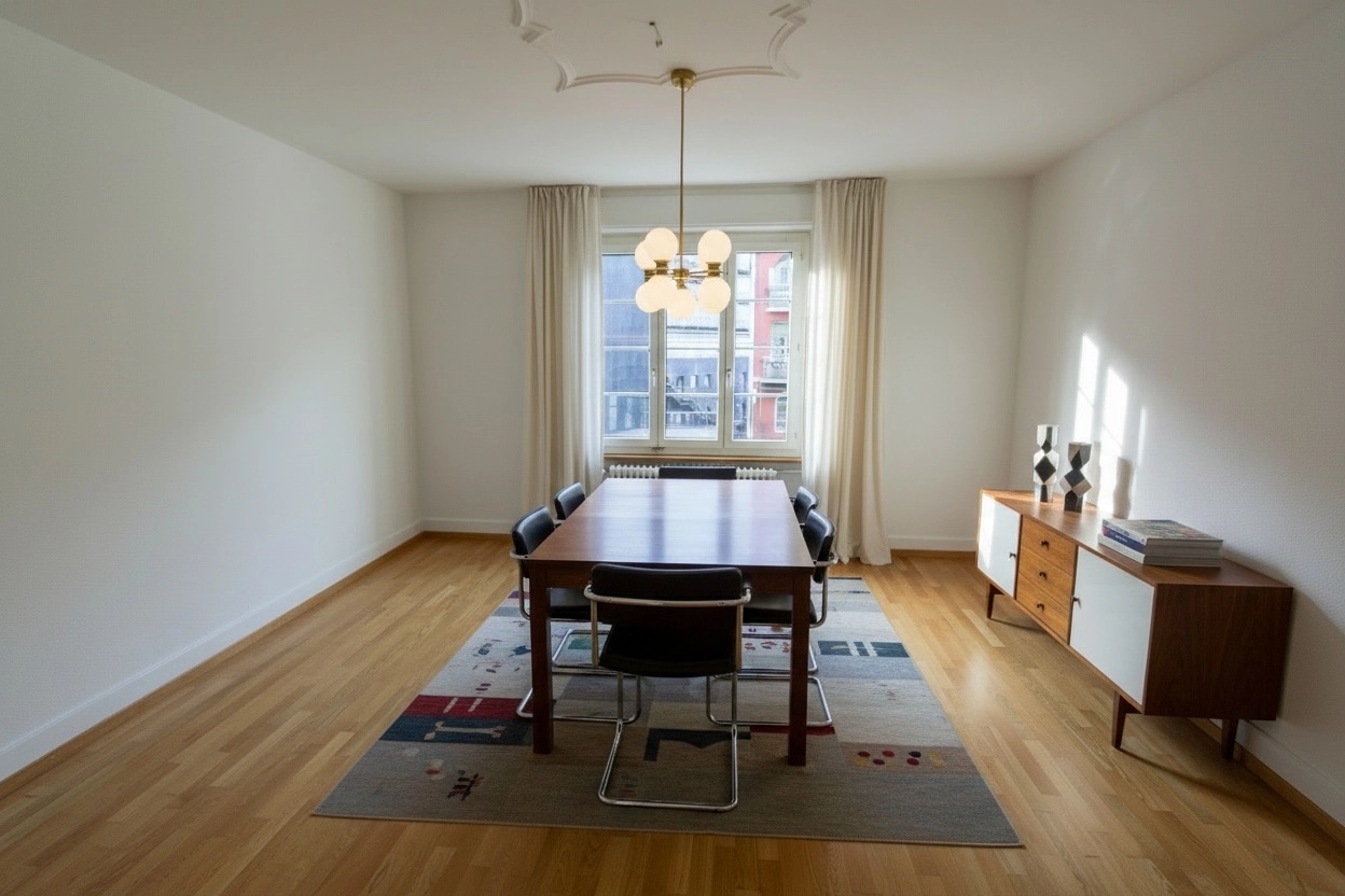 Interior design in Bauhaus style — dining_room by GenRoom AI