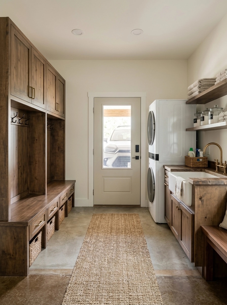 Interior design in Modern Farmhouse style — laundry by GenRoom AI