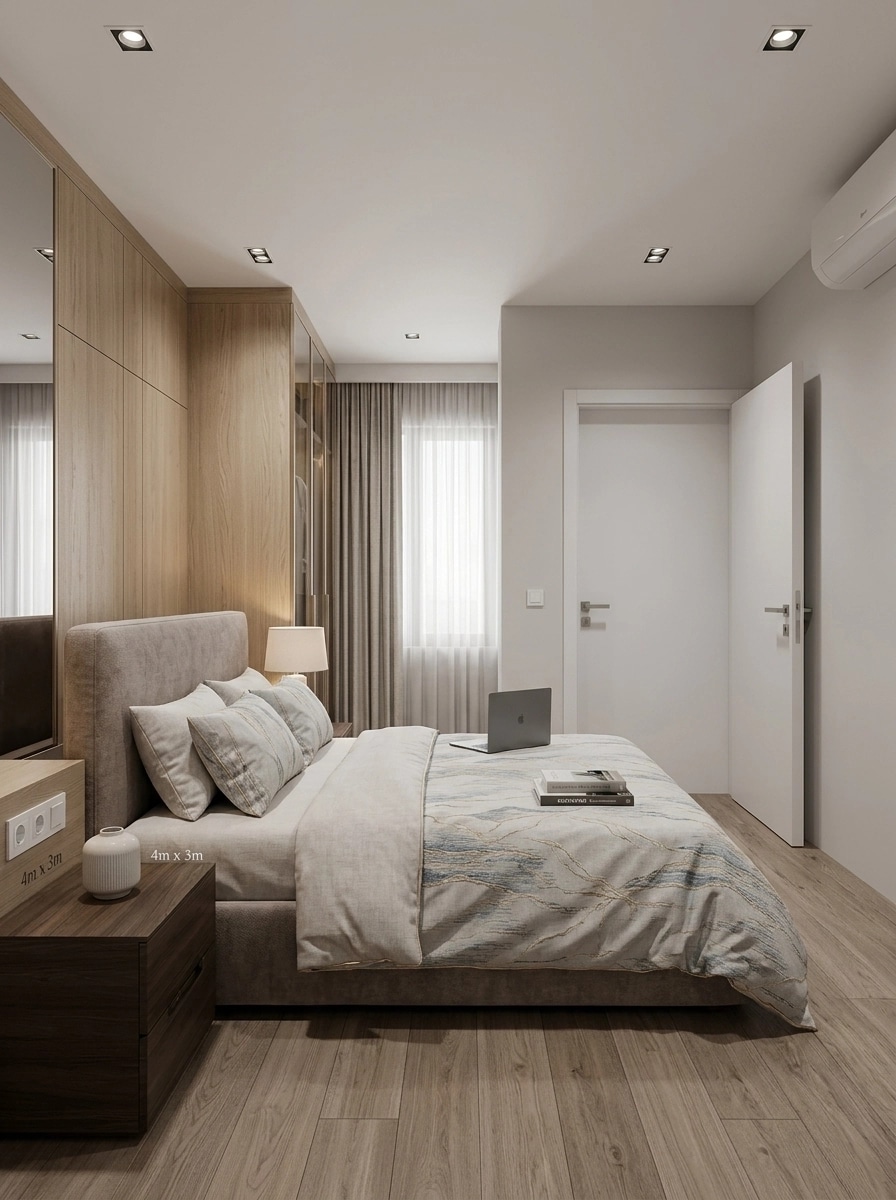 Contemporary Bedroom design — interior photo by GenRoom AI