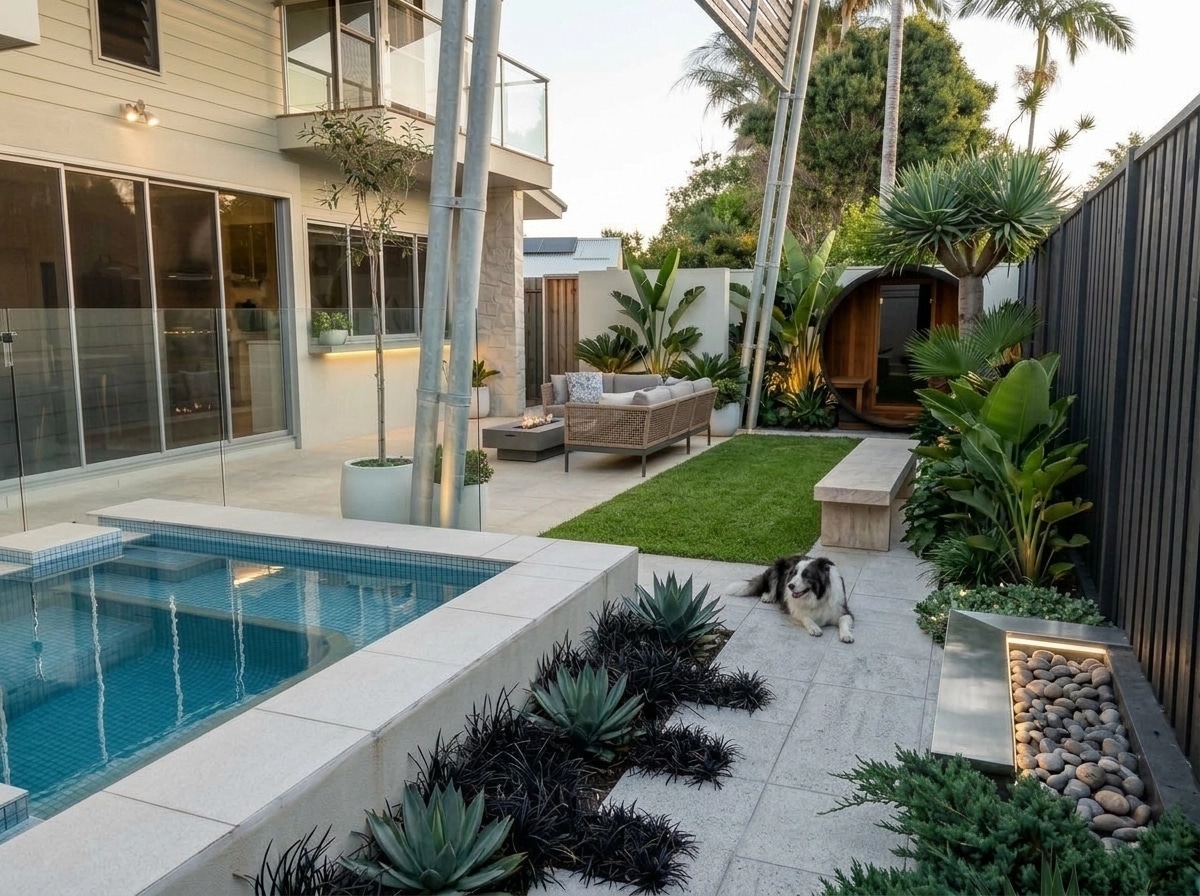 Landscape design in Contemporary Yard style — Yard by GenRoom AI