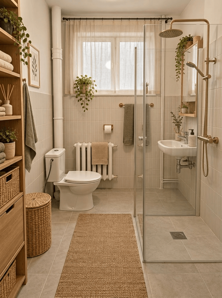 Bathroom interior in Scandinavian style — photo by GenRoom AI