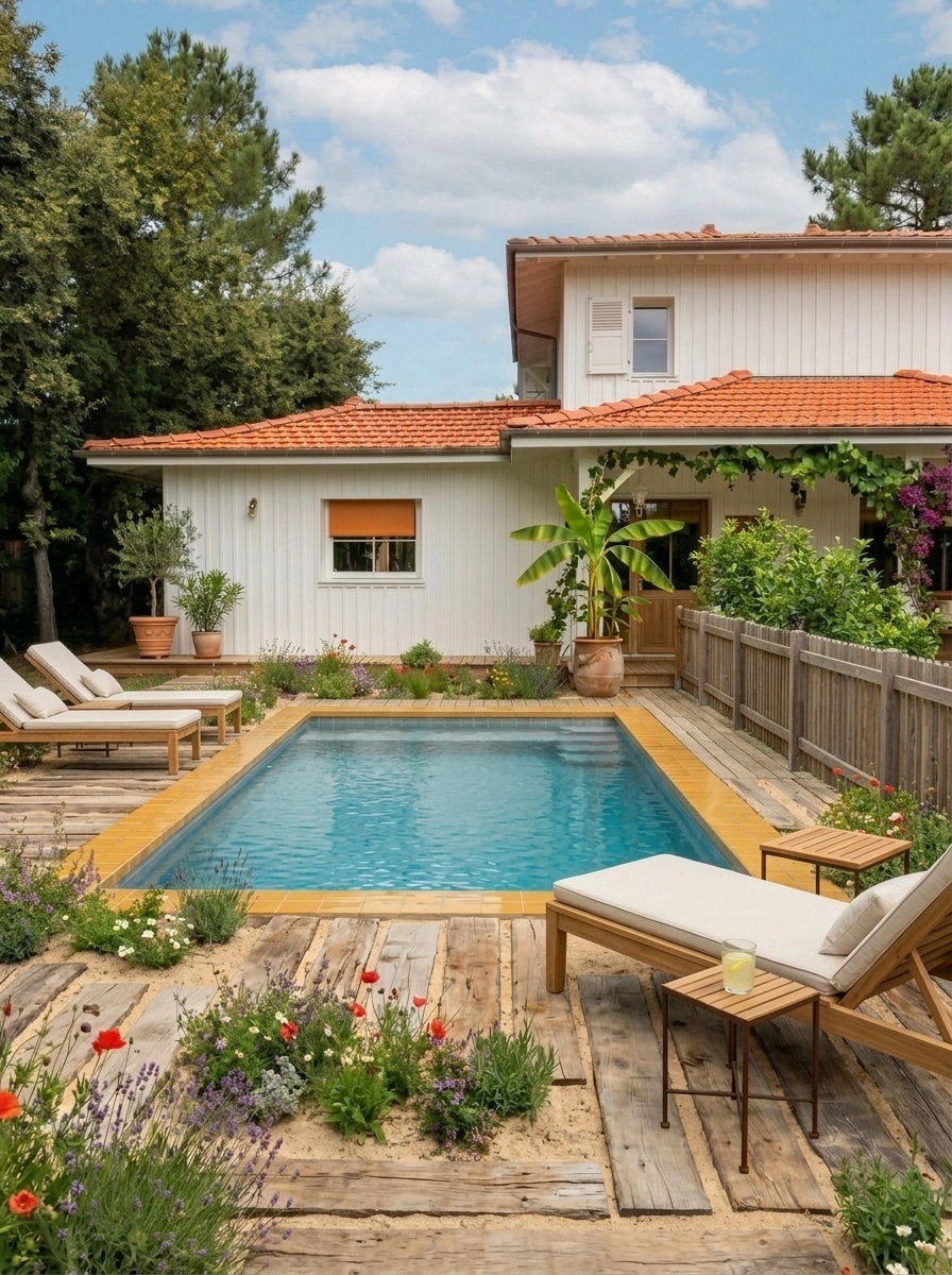 Landscape design in Mediterranean Yard style — Yard by GenRoom AI