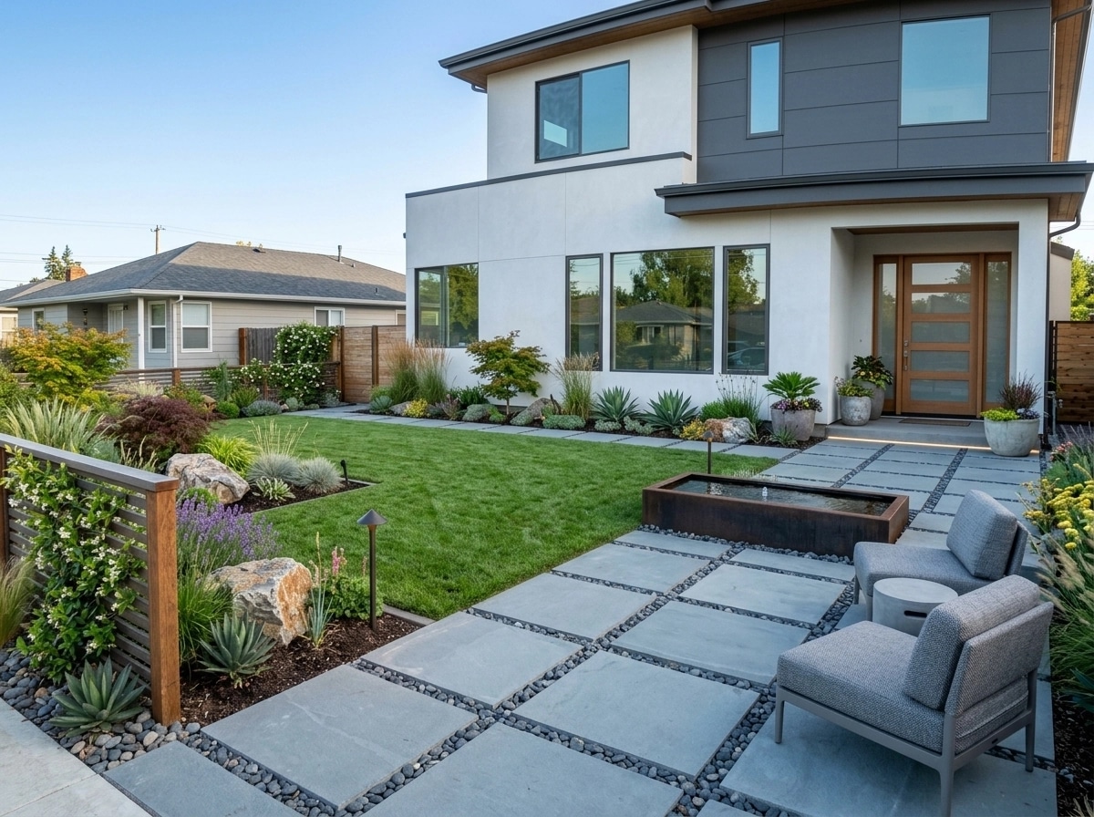 Landscape design in Contemporary Yard style — Yard by GenRoom AI