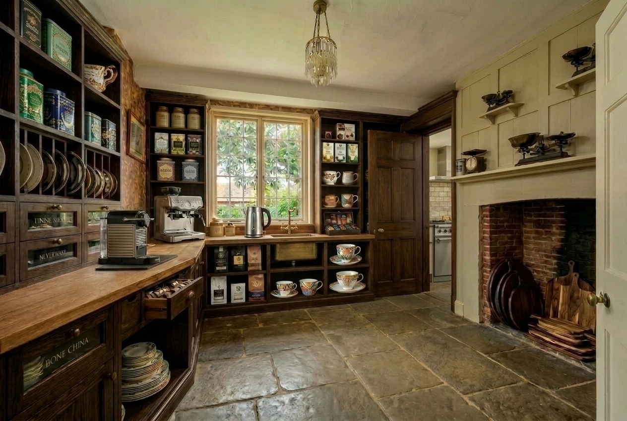 Design de interiores em estilo British — pantry por GenRoom AI