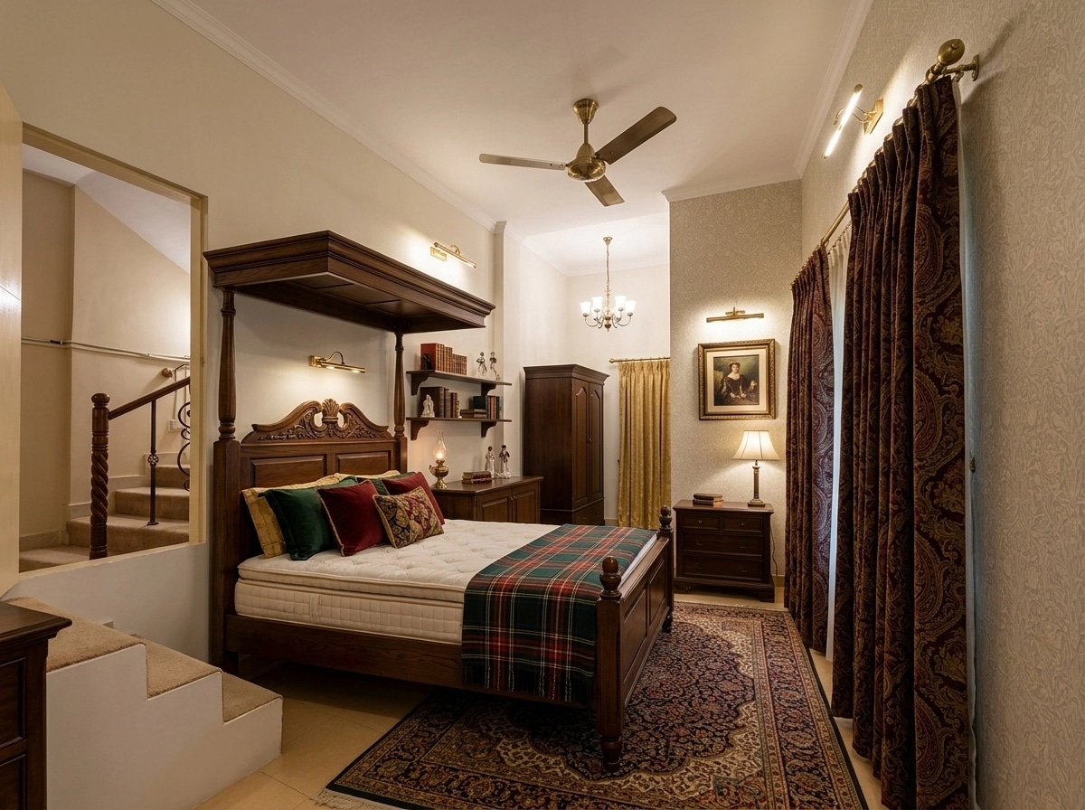 Interior design in British style — Bedroom by GenRoom AI