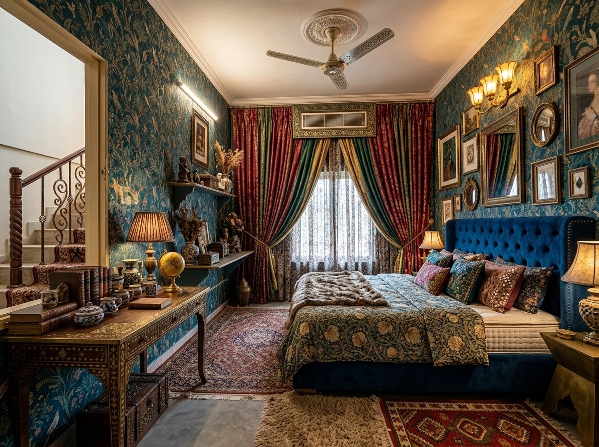 Maximalist Bedroom design — interior photo by GenRoom AI