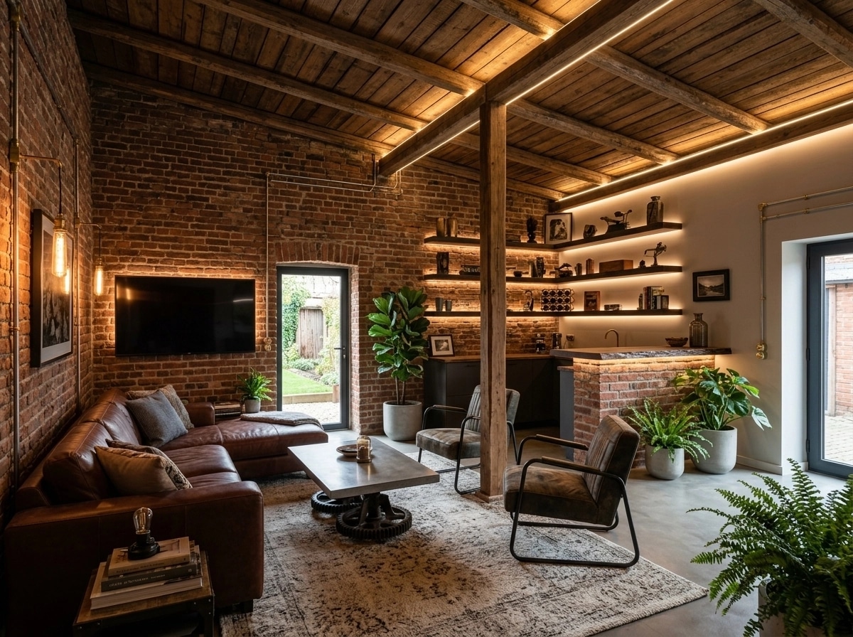 Interior design in Loft / Industrial style — Living Room by GenRoom AI